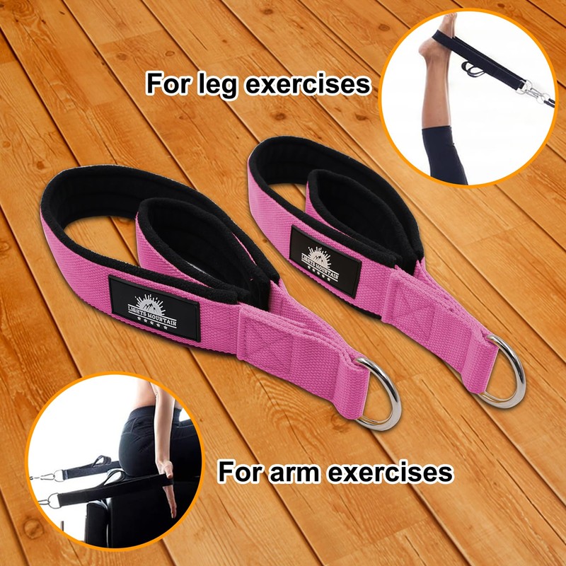 Lights Mountain 1 Pair Pilates Double Loop Straps for Reformer,