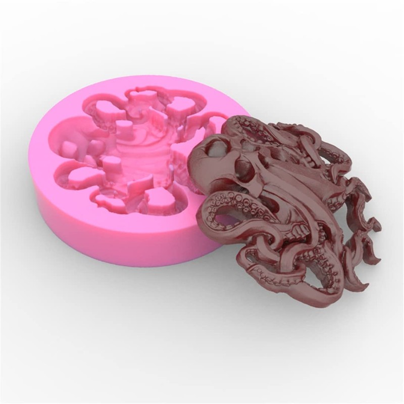 Sekacola Octopus Mold,Octopus skull Mold Chocolate Mold Kitchen Baking Mold
