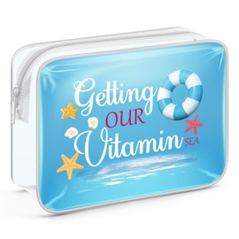 Birthday Gifts for Beach Lover Clear Makeup Bags with Zipper Sea Lovers Gifts Travel Gifts for Family Vacation Cosmetic Travel Bag Organizer Girls Weekend Gift Ideas Beach Themed Gifts for Adults