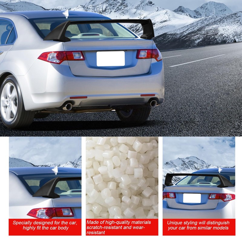 cciyu MUG Style Rear Trunk Lip Spoiler Wing Fits for