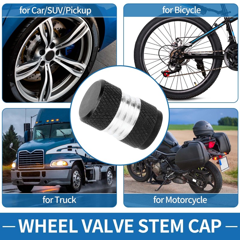 A ABSOPRO Tire Valve Stem Caps 10x16MM Car Wheel Valve