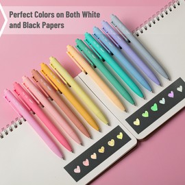 Mr. Pen- Retractable Gel Pens, 12 Pack, Assorted Colors, Fast Dry, Gel Pens Fine Point 0.7mm