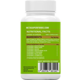 Liposomal Benfotiamine and Thiamine B1 | High Strength 600mg | 120 Vegan Capsules | Fat Soluble for Heart & Kidney | Eye & Nerve Repair | All Natural