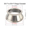 Elifecenter 3" to 4" Exhaust Flange Adapter,Turbo Exhaust V-band Adaptor