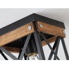 2 Pack Rustic Farmhouse Wood Flush Mount Ceiling Light Fixture