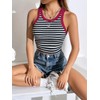 Womens 2024 Summer Ribbed Tank Tops High Neck Sleeveless Crop