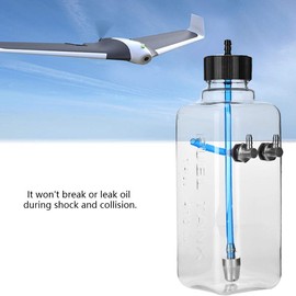 DEWIN RC Fuel Tank, Remote Control Model Accessory Parts, Transparent Plastic Oil Tank for RC Airplane (Capacity : 410ml)