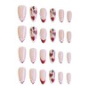 24 Pcs French Press on Nails Medium Almond Fake Nails