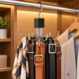 Multifunctional Multi-Claw Storage Hook Space Saving Bag Hanger Organizer for Scarves, Ties, Belts, Handbags & Closet Accessories