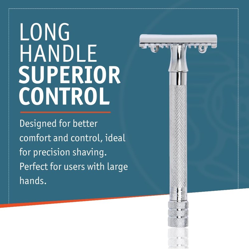 MERKUR 25C Double Edge Safety Razor in Bright Chrome with