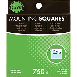 Mounting Squares-White .5" 750/Pkg