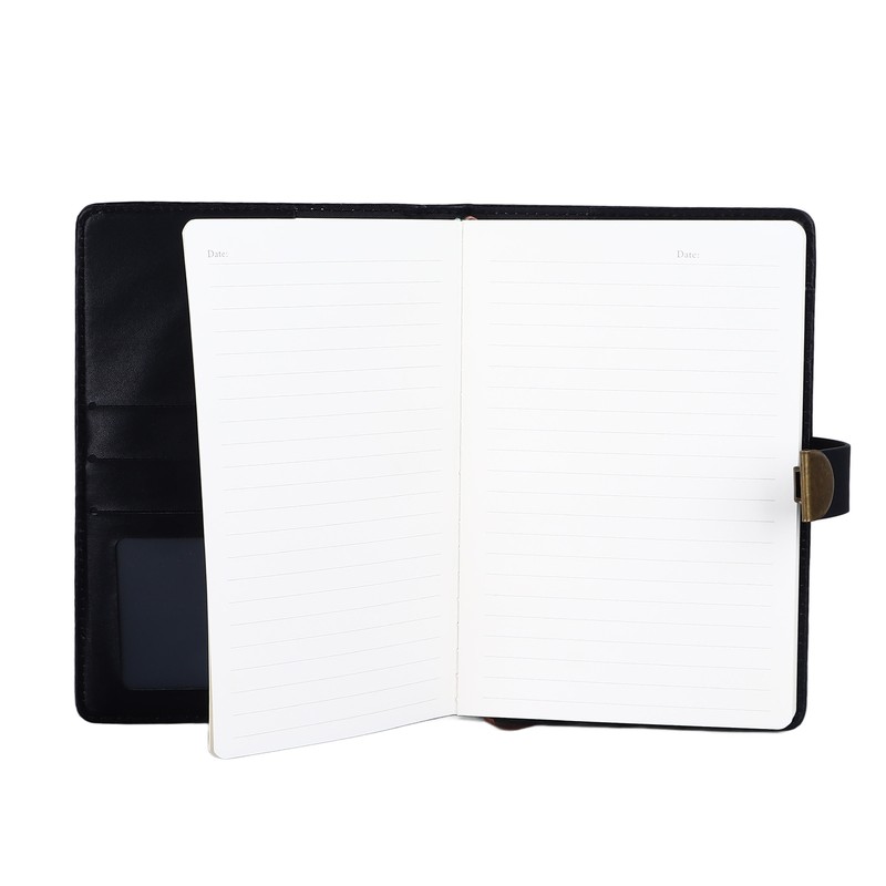 B6 Notebook Combination Lock Black Gold Retro 240 Pages Smoothing