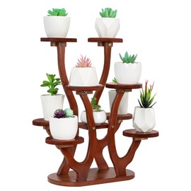 Jotsport 9 Pots Mini Succulent Stand Windowsill Small Plant Stand Multi Layers Succulents Display Shelf Kitchen Windowsill Desk Tabletop Plant Holder