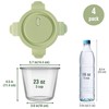 8 PCS Glass Meal Prep Containers with Lids, Airtight 3