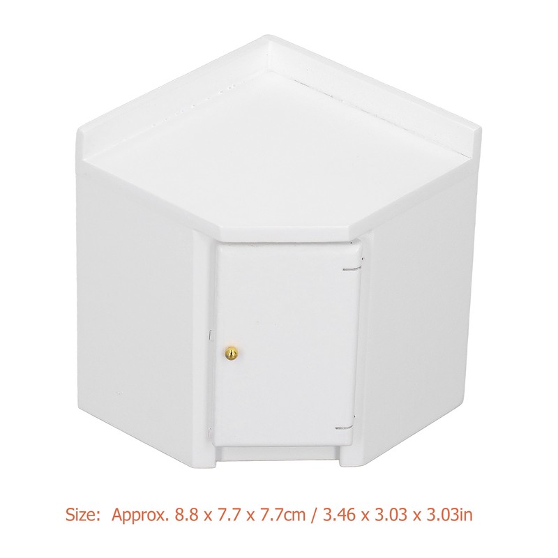 1:12 Dollhouse Corner Cabinet Decorative Robust Exquisite Craftsmanship Simulated Mini