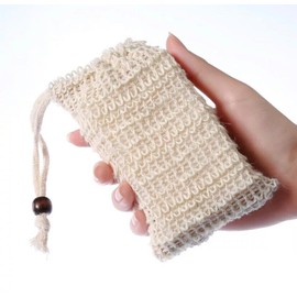 Unbranded 1 Natural Sisal Soap Bag Exfoliating Soap Saver Pouch Holder