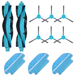 MIRTUX Replacement Kit for Conga 3290, 3490 Elite, 4090, 4690, 5090, 5490, 6090 and 7090 IA - Includes Central Roller, Side Brushes, Mops - Quality Conga Spare Parts - Spare Parts for Conga