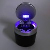 Portable Car Ashtray Mini Silver Edge Fire Prevention Smokeless Auto