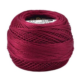 DMC 116 12-814 Pearl Cotton Thread Balls, Dark Garnet, Size 12