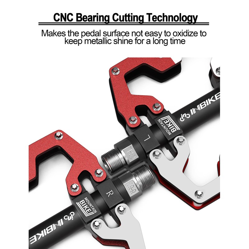 Inbike Flat Bicycle Pedals, Robust and Non-Slip Pedals, Made of