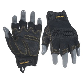 U Wrist Half Finger Tactical Work Glove Heavy Duty Hard Knuckle Gloves for Outdoor Training Motorcycle Cycling & Tactical UseSize: Xl, Color: Black