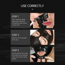 Blackhead Remover Mask, Charcoal Peel Off Face Mask, Blackhead Remover, Pore Cleaner for Men & Women, 60g.:_4 pcs 