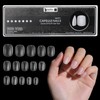 Beautilux Nageltips Square Oval, Full Cover Nail Tips, Pre-Buff Matt