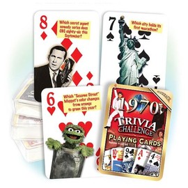 Flickback 1970 Trivia Playing Cards 55th Birthday or Anniversary
