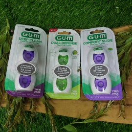 GUM Twin Pack Dental Floss - YOU CHOOSE - Dual*-Defense - Twisted Floss