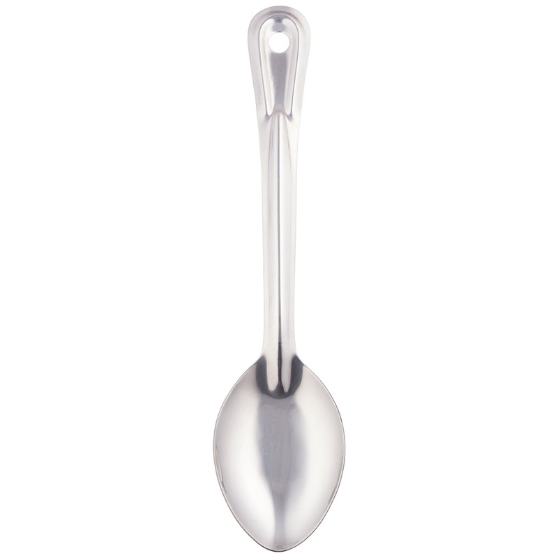 Winco Stainless Steel Basting Spoon, Solid, 11", 1.2mm