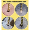 Masonry Drill Bit Set 1/8 in. Carbide Tip Golden Flute