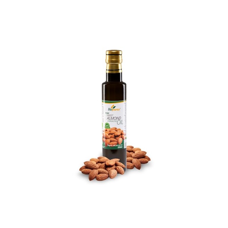 Biopurus Certified Organic Cold Pressed Sweet Unroasted Almond Oil 250ml