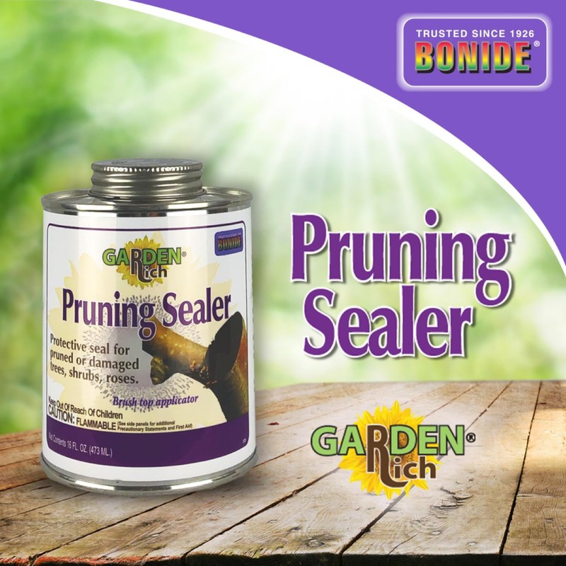 Bonide Garden Rich Pruning Sealer with Brush Top Applicator, 16