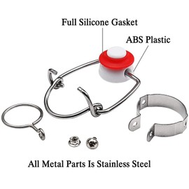 FERRODAY 12-Pack 18mm Glass Bottle Caps with Replacement Silicone Gaskets - Airtight, Leakproof, Easy Swing Top Lids