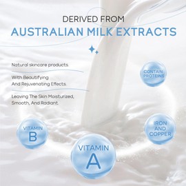 7PCS Milk Skincare Set - Gifts For Teenage Girls - Skin Care Sets & Kits With Cleanser,Eye Cream,Exfoliating Scrub, Sunscreen Cream,Hand Wax,Brightening Cream - Facial Kit for Moisturising