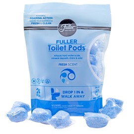 Fuller Brush Toilet Bowl Cleaner Pods - Water Soluble Tablet Cleansers, Cleans Descales & Refreshes Bathroom Toilets Removes Odors Soils & Stains Light Fresh Scent Ideal for Homes & Businesses 1-Pack
