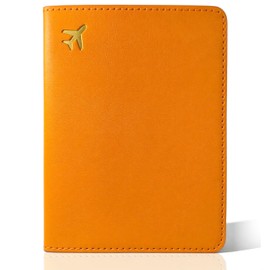 toTravelGear Passport Holder for Travel Essentials,Passport Cover Case for Travel Accessories,Travel Wallet for Women Men (Orange)
