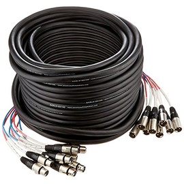 Seismic Audio - SARLX-8x100 - 8 Channel XLR Snake Cable - 100 Feet Long - Pro Audio Snake for Live Live, Recording, Studios, and Gigs - Patch, Amp, Mixer, Audio Interface 100'