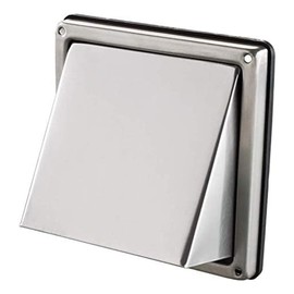 Geroosaty 5-Inch External Extractor Wall Vent Cushioned Non Return Flap, Stainless Steel Outside Dryer Vent Covers for House