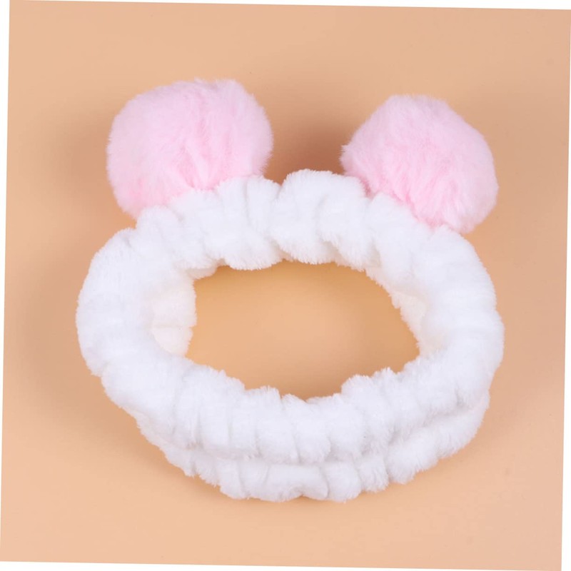 IWOWHERO Panda Ear Women's Hairband Elastic Head Wrap for Makeup