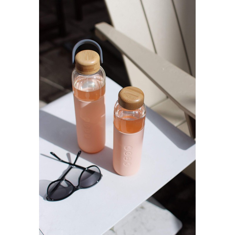 Full Circle 25 oz. Glass Water Bottle - Blush