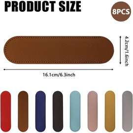 Small Pen Sleeve Protectors, 8Pcs PU Leather Pen Sleeve Pouch,Pen Holder Pouch Notebook PU Leather Pen Sleeve Pouch,Pen Holder Elastic Band Pencil Pouch PU Leather Pen Sleeve,PU Leather Pen Sleeve