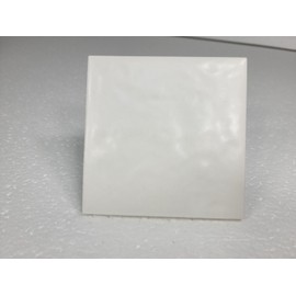 Snow White Vintage White Ceramic Tile 4.25 in Rippled Matte Subway Square Potters Touch