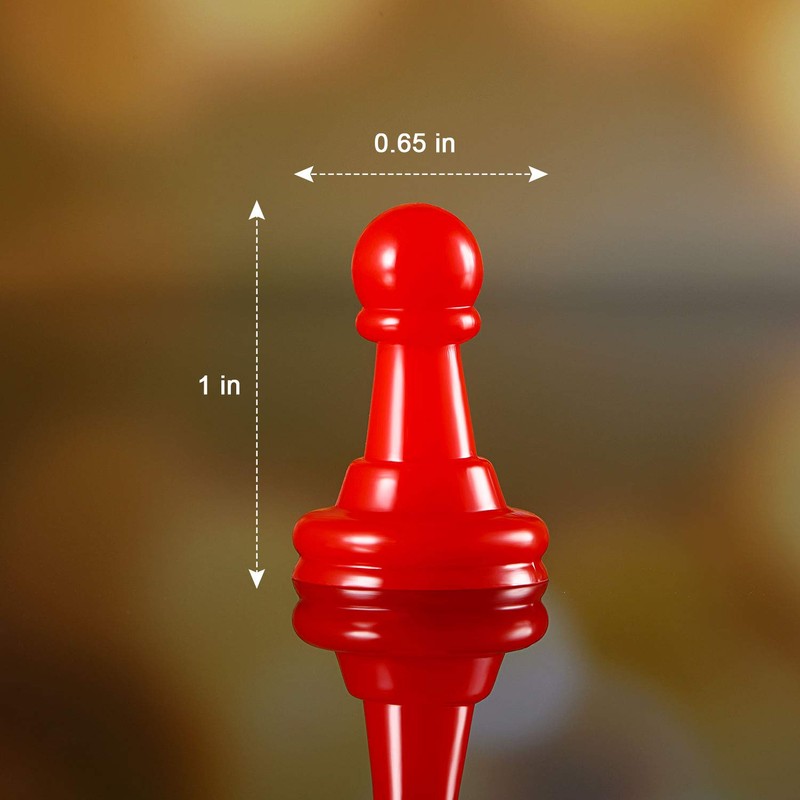 Gejoy 128 Pcs Board Game Pieces Multicolor Plastic Pawns Game