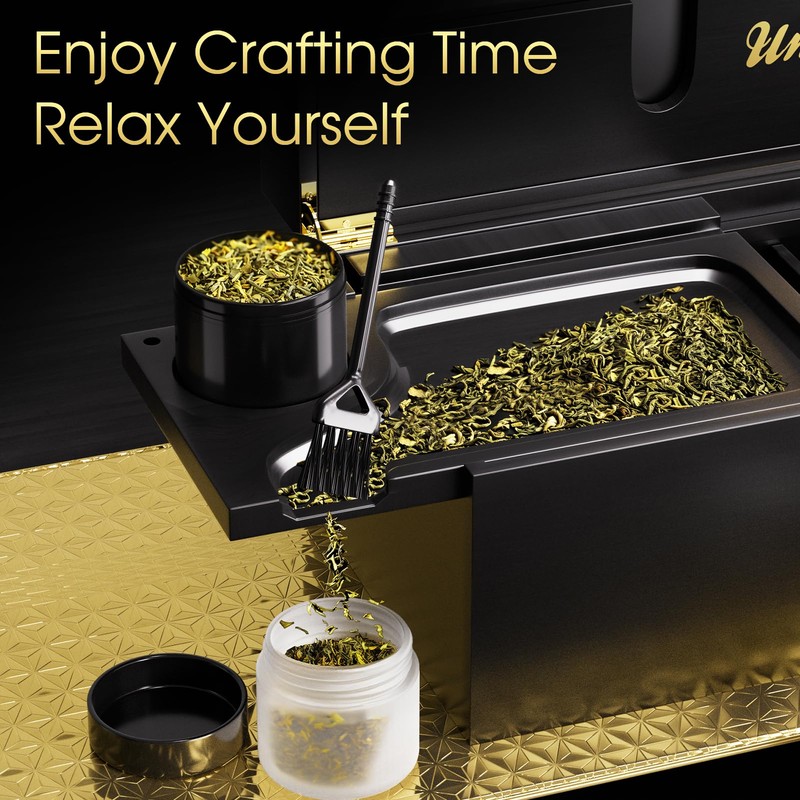 Uniepoch Large Black Bamboo Stash Box with Combo Lock &