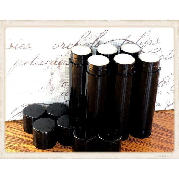 20 Buttercream Cupcake Wholesale Handmade All Natural Lip Balms Without Labels in Black Tubes Bulk