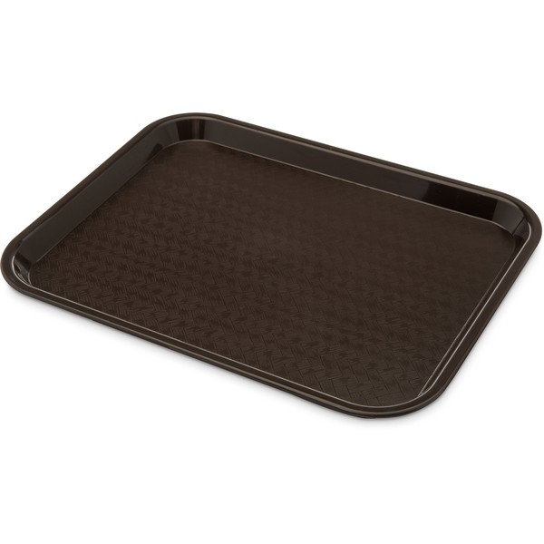 Carlisle FoodService Products Café Standard Cafeteria / Fast Food Tray, 11" x 14", Dark Brown