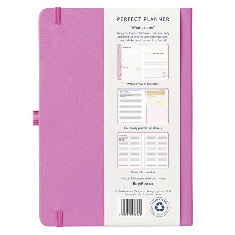 Busy B 2026 Weekly A5 Diary Planner with Winter Berry