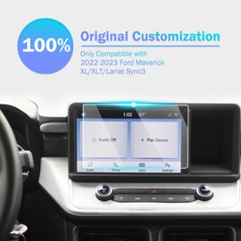 pzswuxie (2 Pack Screen Protector for 2022 2023 2024 Ford Maverick XL/XLT/Lariat Sync3 8 Inch HD Anti-Fingerprint 9H Hardness Tempered Glass Protective Film Car Radio Accessories