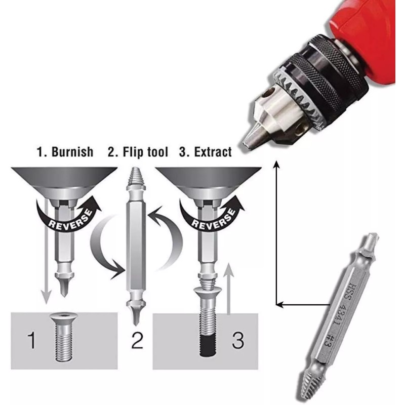 Speedout Herramienta Quita Tornillos Pernos Rotos Barridos O Dificiles